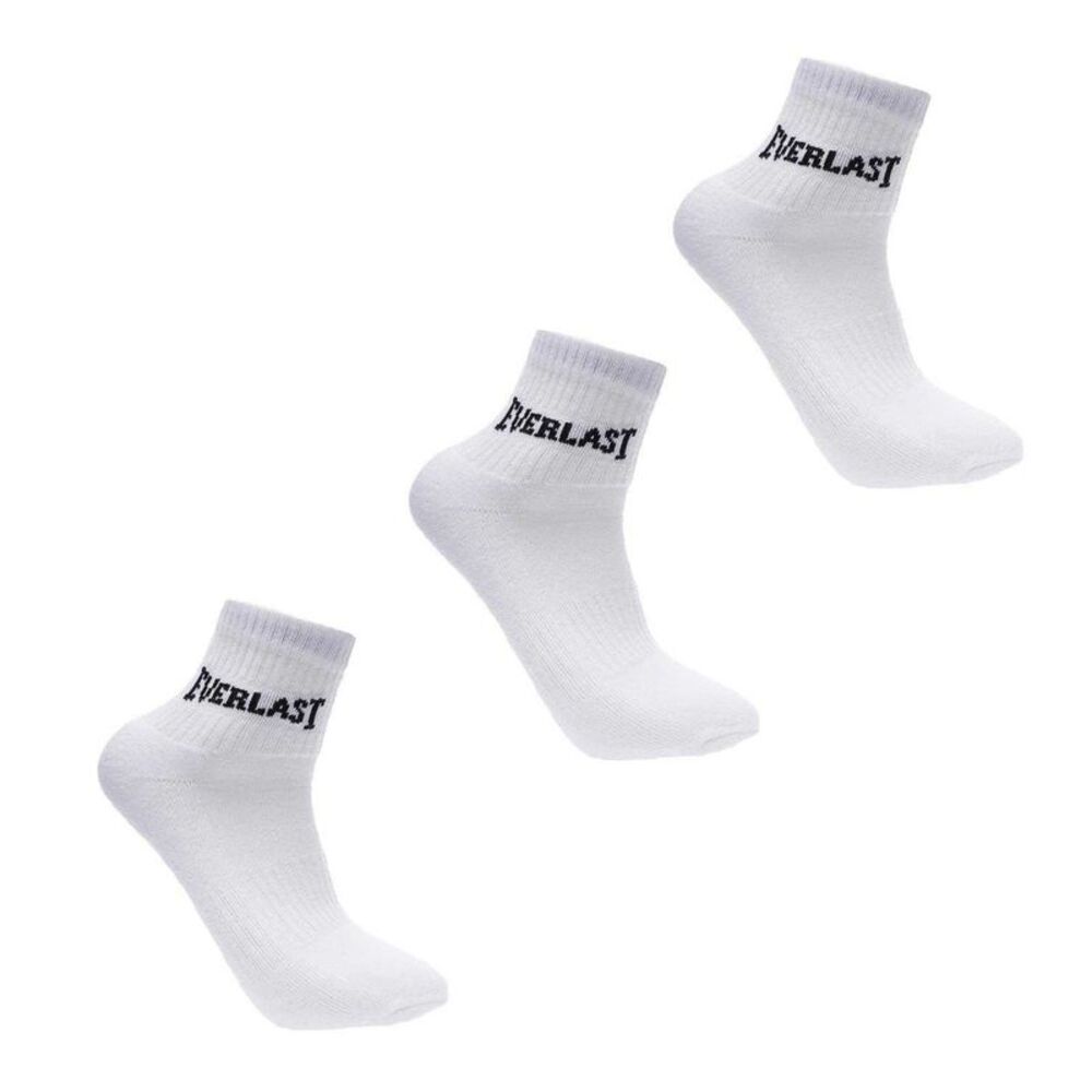 Everlast Mens Quarter Socks (Pack of 3) / White